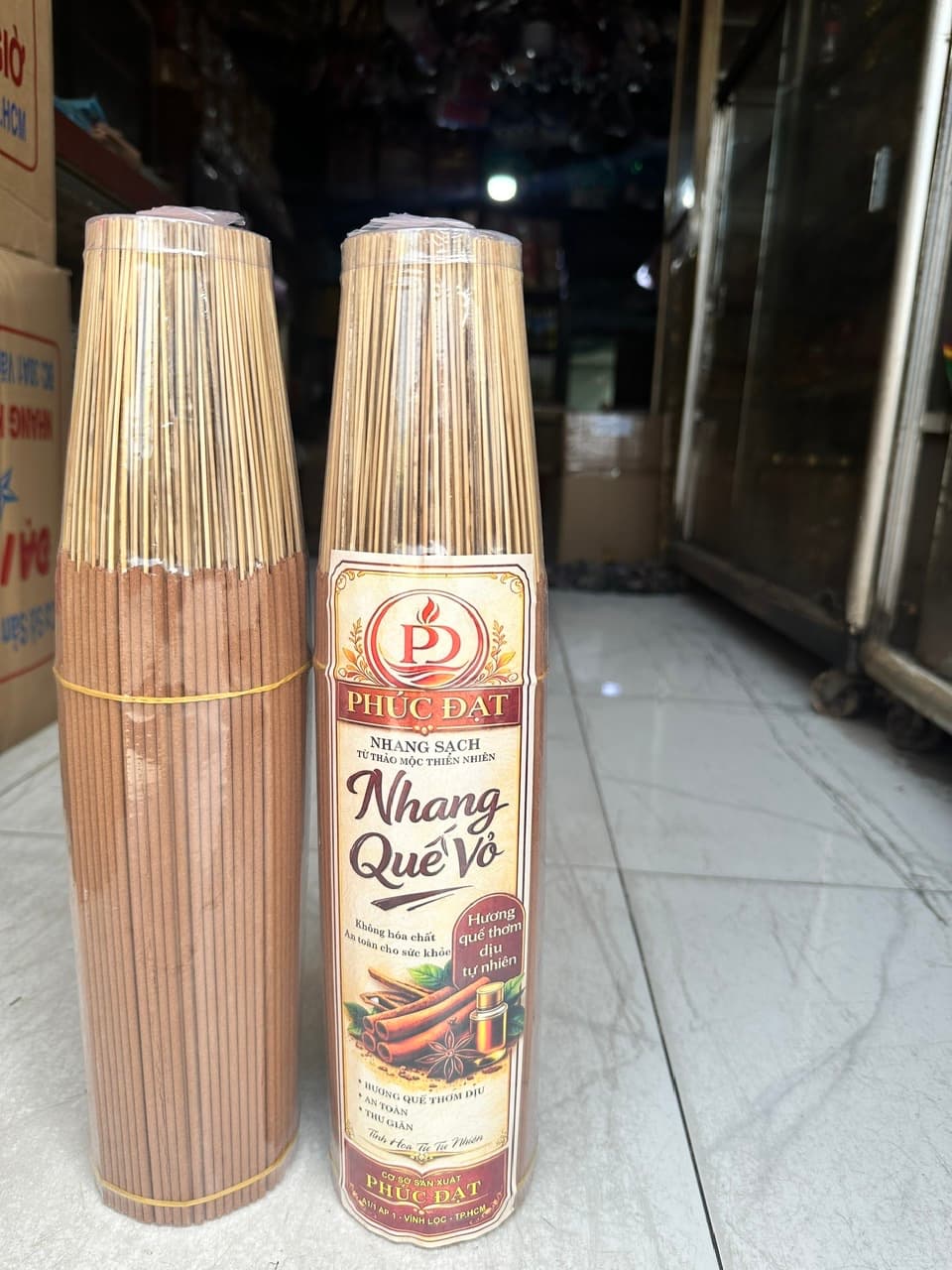 nhang quế vỏ, hương thơm đặc biệt, ít tàn ít khói, không hóa chất độc hại.